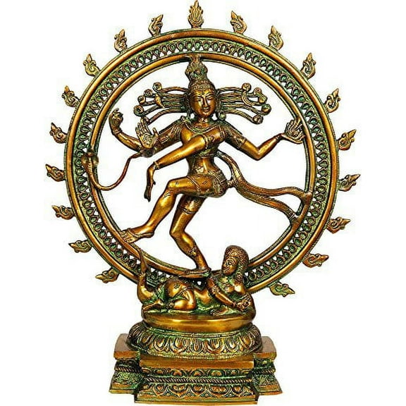 Exoticindia Nataraja Statue Greenish Gold
