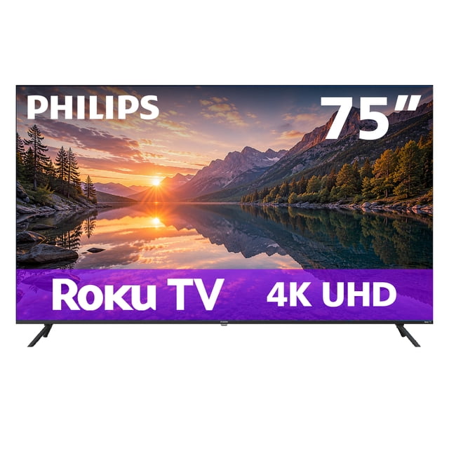 Pantalla Philips 75 Pulgadas 4K UHD QLED Roku TV 75PUL7636/F8