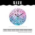 thumbnail image 2 of 10 Inch Wall Clock Battery Operated Silent Clock Decorative for Office, Kitchen, Outdoor, Living Room，Blue Yellow Mermaid Fish Scale Design, 2 of 4