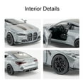 thumbnail image 4 of 1:36  BMW M4 CSL M3 1987 Miniature Cars Alloy Diecast Doors Opened Pull Back Rubber Tires Ornament Toys for Kids Gifts, 4 of 10