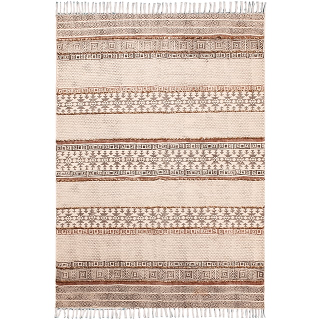 Casavani Hand Made Durrie Home Dcor Area Rug,Black 4x20 Ft