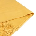 thumbnail image 5 of TZ Promise Women Yellow Gold Pashmina Shawl and Wrap Soft Solid Color Scarf with Fringes, 5 of 6
