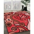 thumbnail image 3 of Ahgly Company Machine Washable Indoor Rectangle Transitional Cranberry Red Area Rugs, 7' x 10', 3 of 7