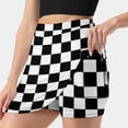 thumbnail image 2 of Check Pattern Checks Checkered Black & White. Skirts Woman Fashion 2025 Pant Skirt Mini Skirts Office Short Skirt Check, 2 of 6