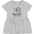 thumbnail image 3 of Inktastic Mimi and Pappy Love Me Elephant Girls Baby Dress, 3 of 5