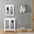 thumbnail image 3 of Teamson Home Freestanding Two-Door Floor Accent Cabinet with Tempered Glass Panels, White, 3 of 11