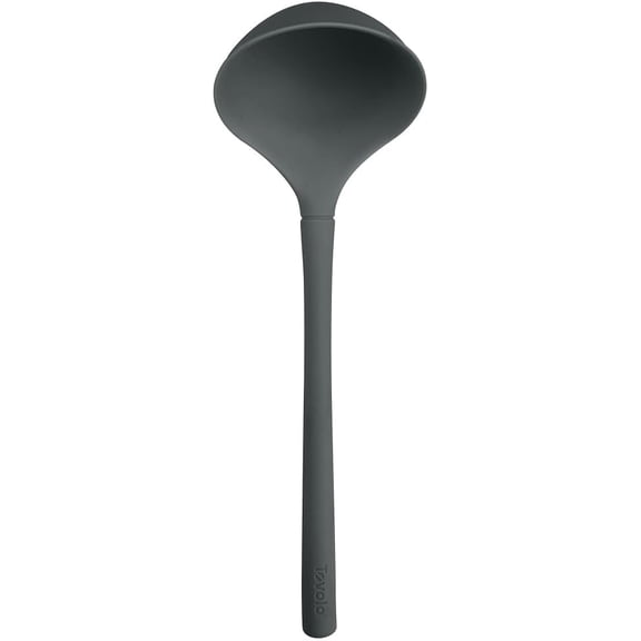 Tovolo Flex Core Silicone Ladle BPA Free Charcoal Gray Deep Silicone Soup Ladle, Heat Resistant All Silicone Ladle Construction, Large Dishwasher Sage Soup Ladle Kitchen Utensil for Cooking