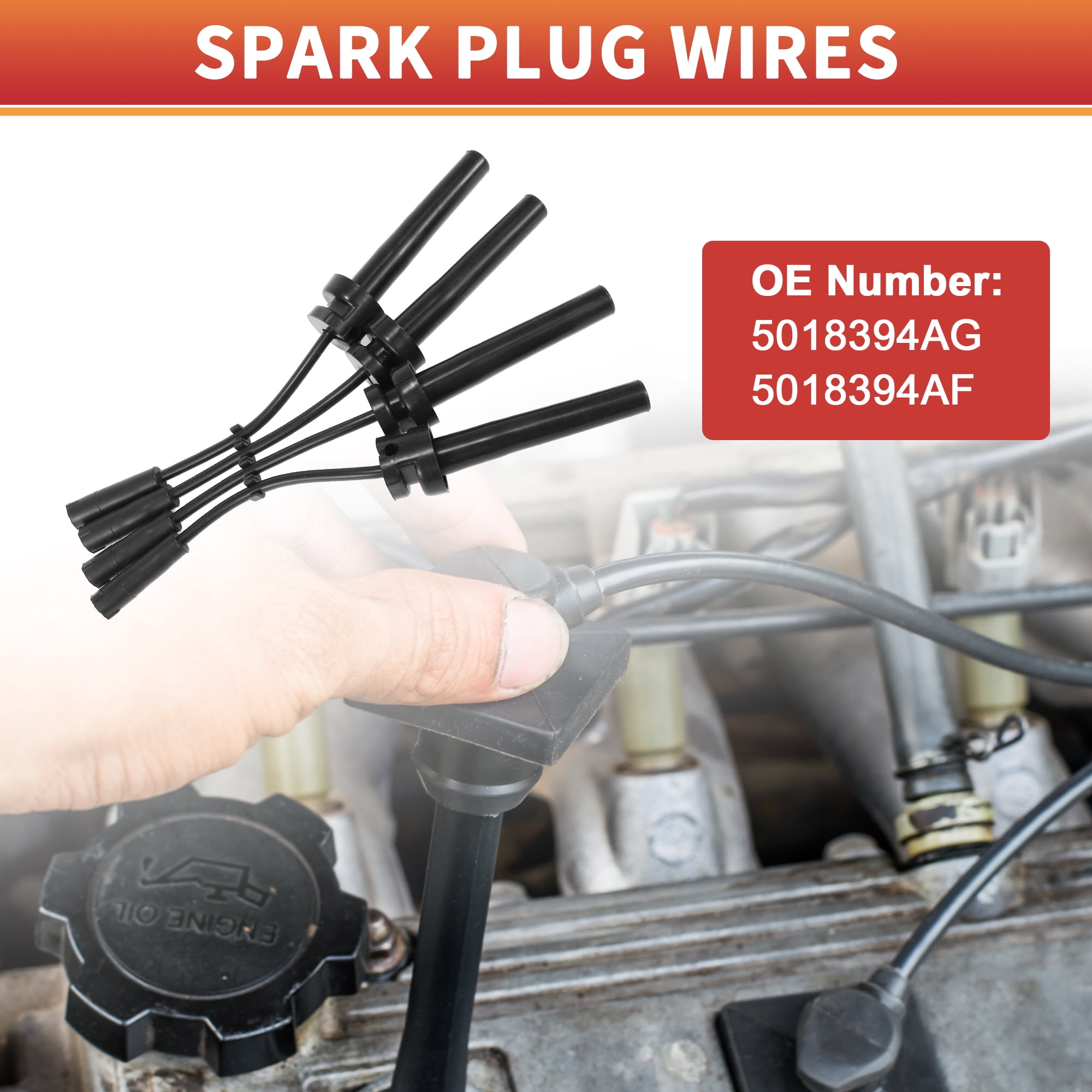 Unique Bargains Car Spark Plug Coil Wires Fit for Chrysler Sebring 