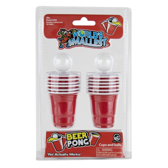 Set de minijuego de beer pong más pequeño del mundo con tazas y pelotas