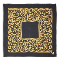 Echo Leopard Charm Square Silk Scarf