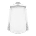 thumbnail image 5 of AherBiu Satin Tops for Women Button down Shirts Long Sleeve Lapel V Neck Ladies Dressy Casual Blouse, 5 of 6