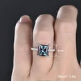 thumbnail image 2 of K-KED Women Luxury Cubic Zircon Ring Wedding 925 Silver Filled Delicate Jewelry Sz 6-10-9, 2 of 6