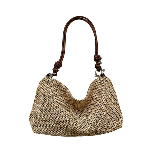 Beach Tote Bags for Women Summer Woven Shoulder Crossbody Bag Fashionable Boho Purses Leisure Handbag for Picnics Travel