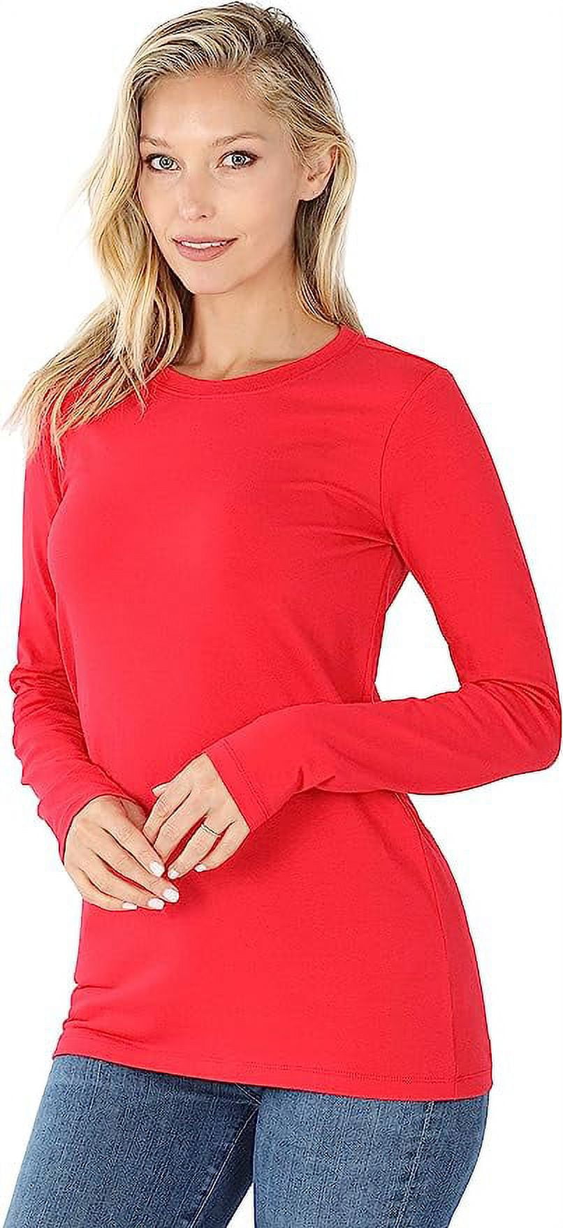 Zenana Fleece Crewneck Long Sleeve Womens Sweatshirt