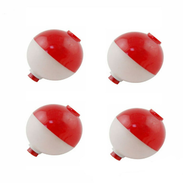 TINKSKY 15pcs/lot 1 Inch Size Fishing Bobber Buoy Float Sea Fishing Floats  Plastic Floats for Fishing Vissen Dobbers (Red and White) 