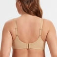 thumbnail image 2 of MELENECA Women's Plus Size Minimizer Underwire Full Coverage Unlined Seamless Cup Bras Almond 48G, 2 of 6