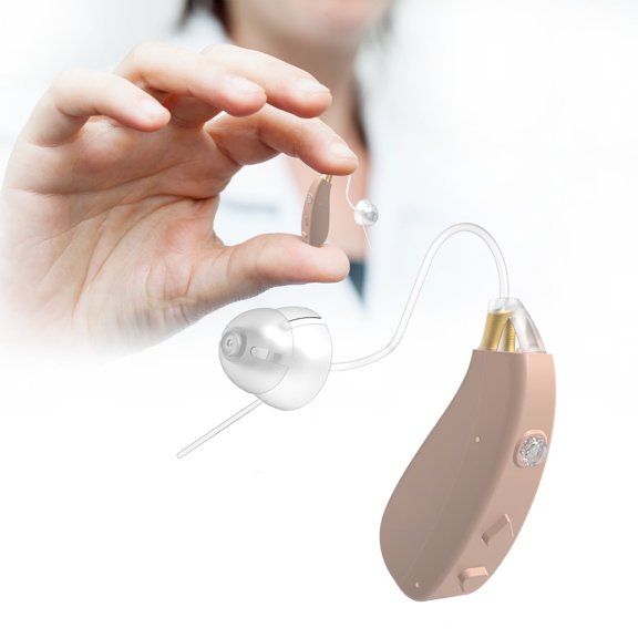 KIBVOE Sound Amplifiers for Ears, with Noise Reduction, Rechargeable Loudspeakers, top Comfort Design(White)