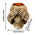 thumbnail image 3 of Halloween Skeleton Candlestick 3 Piece Set Decorative Resin Sculpture for Home Desktop Ornament Creating a Festive Atmosphere, 3 of 6