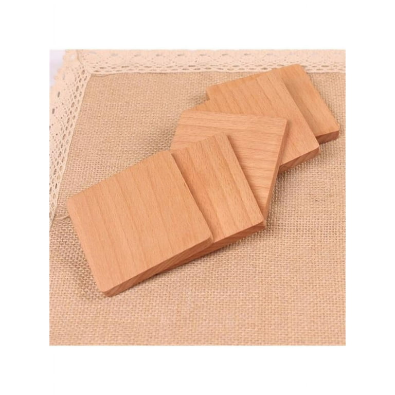 10Pcs Wooden Coasters for Drinks-Natural Wood Drink Coasters Set