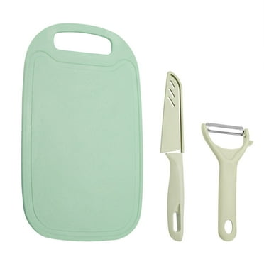 Cutting Board Set Kitchen Cutting Board Fruit Knife Kitchen Tool Set Kitchenware 3 In 1 Kitchen Cutting Board Set PP Plastic Cutting Board With Peeler And Knife Cooking,Housewife