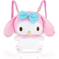 thumbnail image 1 of Mochila de muñecos de peluche de conejo My Melody de dibujos animados de Anime, bolsa para niñas Kawaii Lolita JK, regalos de cumpleaños, color rosa oso de fresa Electrónica, 1 of 5