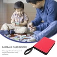 thumbnail image 4 of KAKOWELY PU Card Binder Red Organizer for Sports Baseball Trading Cards Storage, 4 of 7