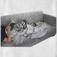 thumbnail image 6 of Geometry Soft Flannel Fleece Throw Blanket, Simplistic of Life Vortex Motion with Spheres Print, Cozy Plush for Indoor and Outdoor Use, 60" x 80", Black Grey White, by Ambesonne, 6 of 6