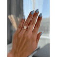 thumbnail image 2 of ESTE ORIGIN 3.00Ct Radiant Moissanite Engagement Ring with Hidden Halo & Triple Pavé Band in 10K White Gold for Women, 2 of 7