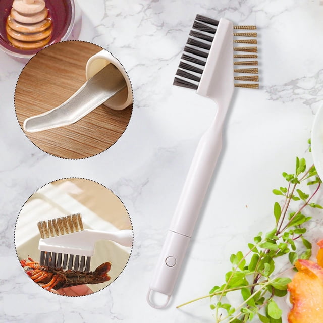 Cepillo para fregar, herramienta de cocina, fácil de limpiar, con mango ergonómico, accesorios resistentes, cepillo para fregar para limpieza de