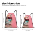 thumbnail image 2 of Lukts Cool Cat Pink Sunglasses Pattern Drawstring Backpack Bag Sport Gym Sackpack,String Backpack Sport Bag Sack,Cinch Tote Gym Backpack-Small, 2 of 6