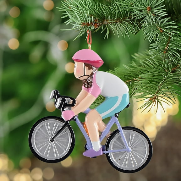 Maxora Personalized Ornaments Customized Christmas Ornament Bicycle Girl Free Customize