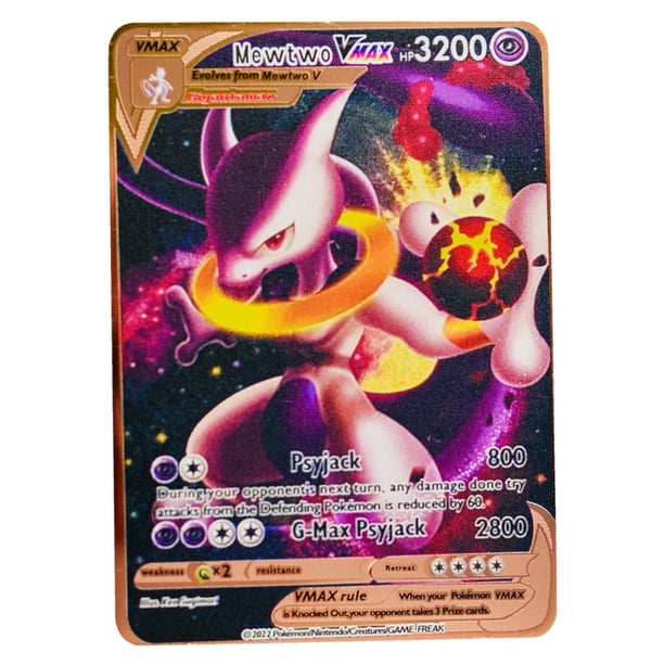 Metal Pokémon Letters Van Gogh Cards Charizard Vmax Pikachu Gx Mewtwo Ex Gold Iron Vstar Card Anime Game Toys Kids Gifts