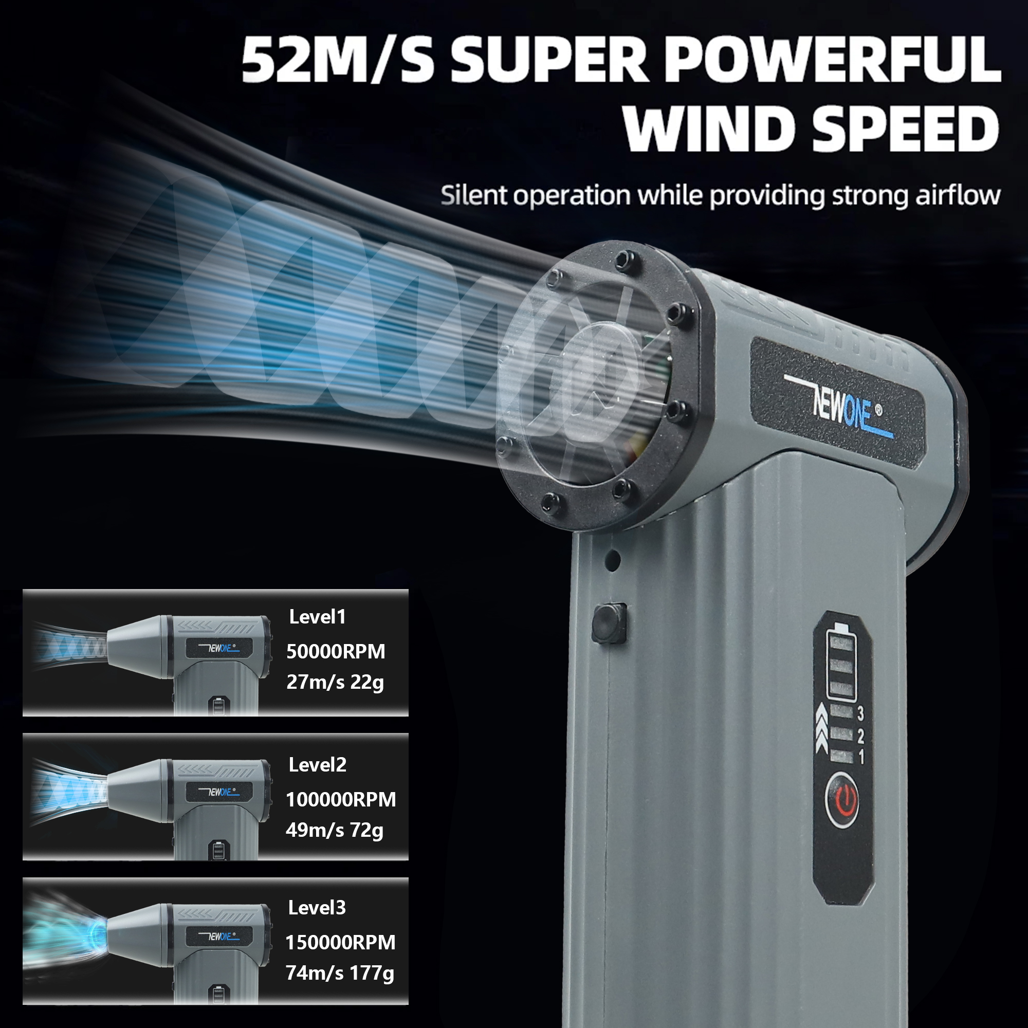 Handheld Car Vacuum Portable Cordless 15000Pa High Power 2 in 1 Vacuum Cleaner and Air Duster with Multi-Nozzles Mini Hand Held Vacuum Rechargeable for Home, Car, Office, Pet Hair