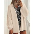 thumbnail image 3 of Cogild Women Oversized Open Front Knit Cardigans for Womens with Puff Sleeves for Comfortable Casual Wear Warmth Fall Winter Sweaters for Womens, 3 of 7