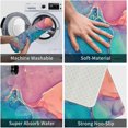 thumbnail image 4 of Blue and Pink Marble Bath Mats for Bathroom, Soft Absorbent Bath Rug Non-Slip Floor Rug Carpets for Kitchen Bathroom Laundry Bedroom Living Room Decoration, 4 of 6