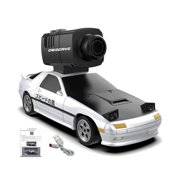 Mini RC Drift Car with Camera, 4WD Full-Proportional App-Controlled Racing Car with Gyroscope Stabilization, Remote Control Drift RC Vehicle with Headlights, Ideal Holiday Gift