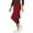 Red, variant on Women's Quick-Dry Solid Athletic Knee-Length Skort with Leggings Liner - Yoga Swim Workout Pockets M-2XL