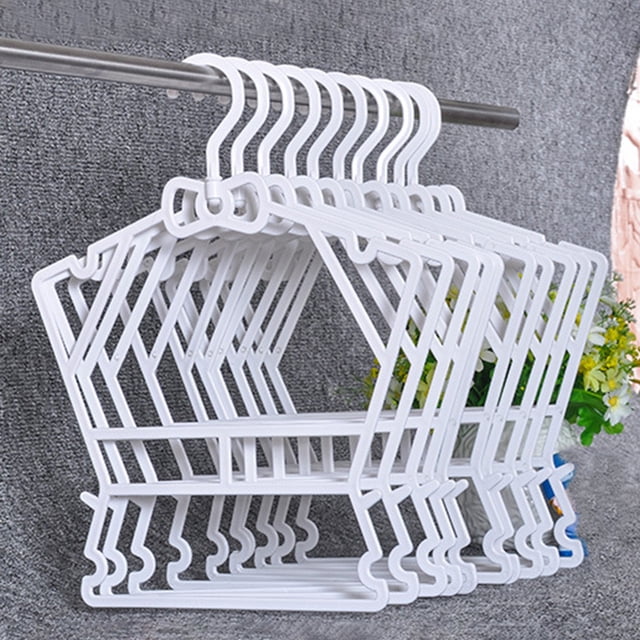 YAOMOBB Children Storage Rack Space saving Baby Clothes Hangers Conjoined Body Multifunctional White Small Children