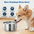 thumbnail image 4 of 4.5L/152oz Slow Drinking Dog Water Bowl,Splash Proof Slow Feeder Bowl for Sloppy Messy Drinkers,Stainless Steel Pet Water Dispenser with Floating Disk,Spill Proof & Dishwasher Safe, 4 of 8