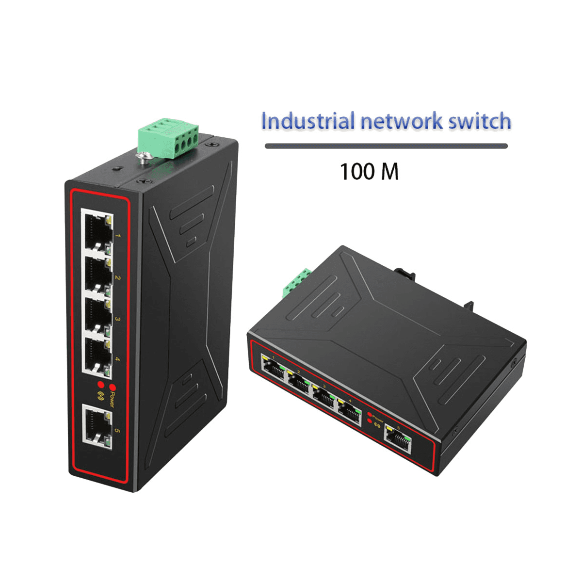 1 x Industrial network switch-Black