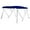 Pacific Blue, variant on Waterproof Boat Bimini Top Cover - 73-78" W 3 Bow Bimini Top Sun Shade Boat Canopy - 1" Double Wall Aluminum Frame Tubes, 2 Front Straps, 2 Rear Support Poles, Storage Boot - SLBTW78B.5 Blue