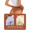 thumbnail image 3 of Tangas tichers Seamless para mujer, cintura en V, elástico, paquete de 6, 3 of 6