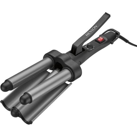 Waflera Rizadora Revlon RV084LA1 Jumbo Ceramica 3 Barriles negro