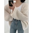 thumbnail image 4 of Suéter Vintage Harajuku con manga farol para mujer, cárdigan informal coreano, ropa de calle, Tops, abrigo Chic, viento perezoso, Y2k, Otoño, 2024, 4 of 5