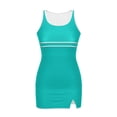 thumbnail image 4 of Kilaqueen Womens Tankini Swimsuits with Skirt Loose Fit Bathing Suits Color Block Tummy Control Swimwear Modest Three Piece Swim Suits, 4 of 5