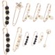 thumbnail image 5 of 11 Uds. Broche de perlas de imitación, Clips de ajuste para suéter, broche de perlas artificiales, pretina de seguridad, 5 of 6