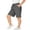 Gray, variant on Women's Casual Heather Knit Plus Size Shorts Elastic Waist Drawstring Loungewear Shorts with Pockets
