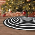 thumbnail image 6 of Black and White Christmas Tree Skirt, Rustic Farmhouse Christmas Decorations Ornaments 28.7 Inch Tree Skirt Mat Decor for Merry Xmas Holiday, 6 of 6
