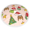 thumbnail image 3 of Faldas para árbol de Navidad Grin-Ch de 48 pulgadas, tapete para árbol de Navidad para fiestas de invierno, falda para árbol de Navidad para decoraciones navideñas rústicas, 3 of 8