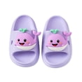 thumbnail image 4 of Boys' Sandals Indoor Summer Cartoon Whale Print Lightweight Beach Flip Flops Girls Slippers Purple 4.5-5 Years, 4 of 7